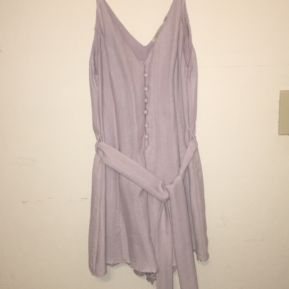 Lavender Lace-trimmed romper